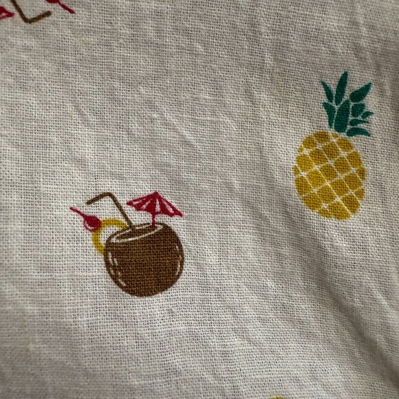 Bruno Milano Modern Fit Pineapple All Over Print Button Down Shirt Men Large - Picture 2 of 8